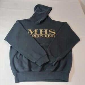 Gildan Heavy Blend MHS MARION HIGH Men's Black Hoodie Sweatshirt Size Medium